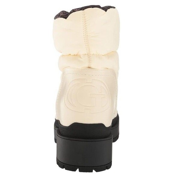 GUESS Womens 9.5 M Ivory Leeda Quilted Ankle Snow Boots NIB HZ3 - Picture 2 of 5